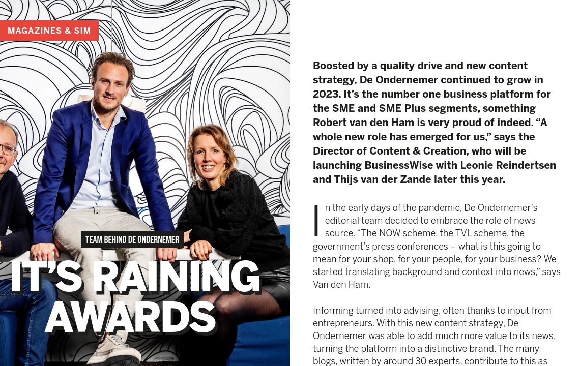 De Ondernemer - DPG Media Annual Report 2023