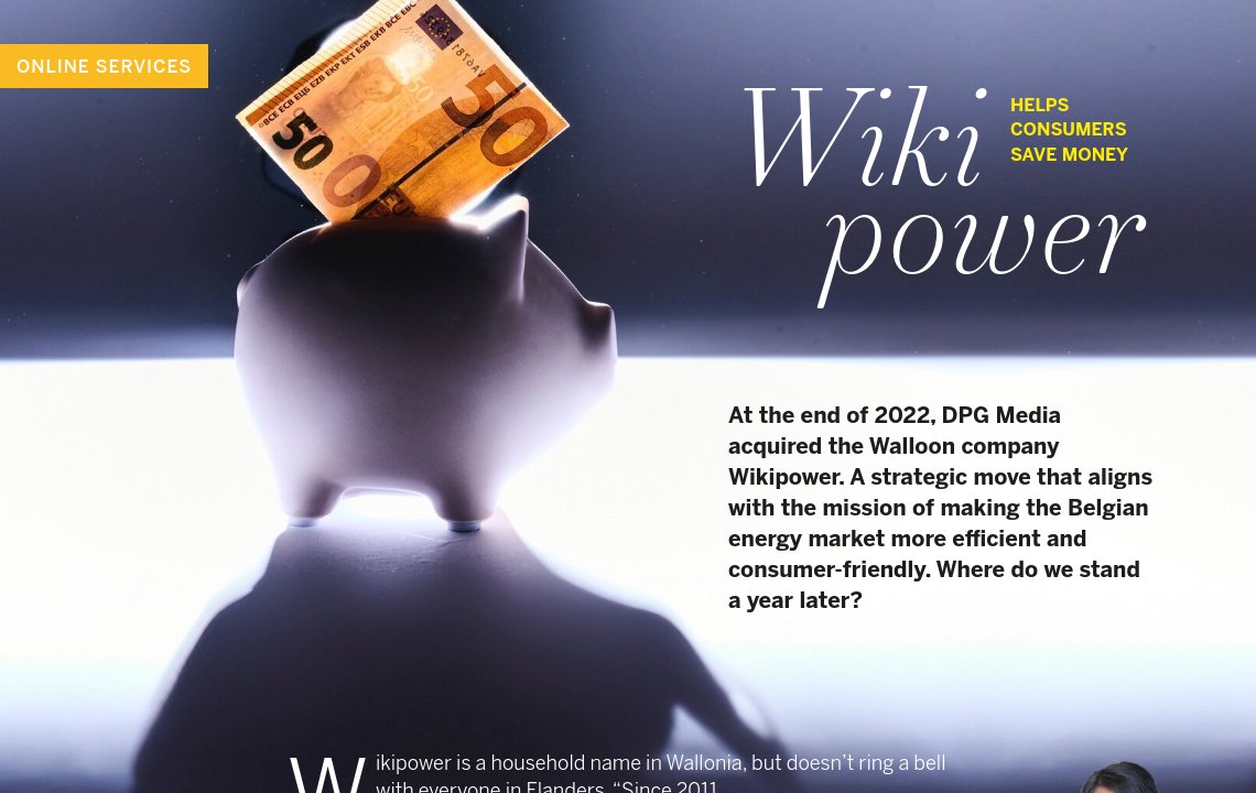 Wikipower - DPG Media Annual Report 2023